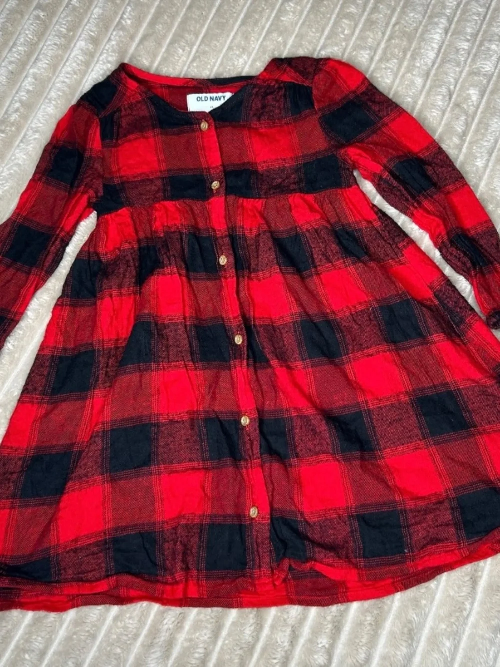 Old Navy & Carters Girls 5/6 Fall Winter Floral Plaid Dress Bundle Of 3 EUC